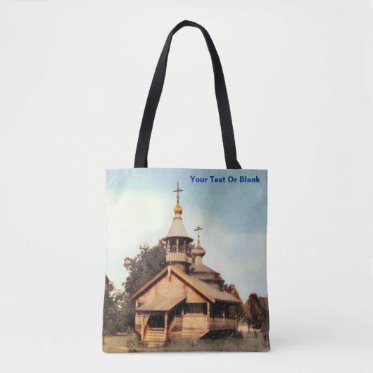 Wooden Canvas tas van de Russische kerk (Voorkant)