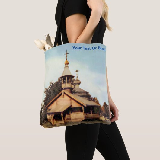 Wooden Canvas tas van de Russische kerk (Dichtbij)