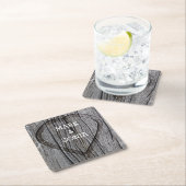 Wooden carboardbruiloft kartonnen onderzetters (Insitu)