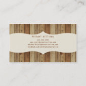 Wooden Carpentry Visitekaartje (Achterkant)
