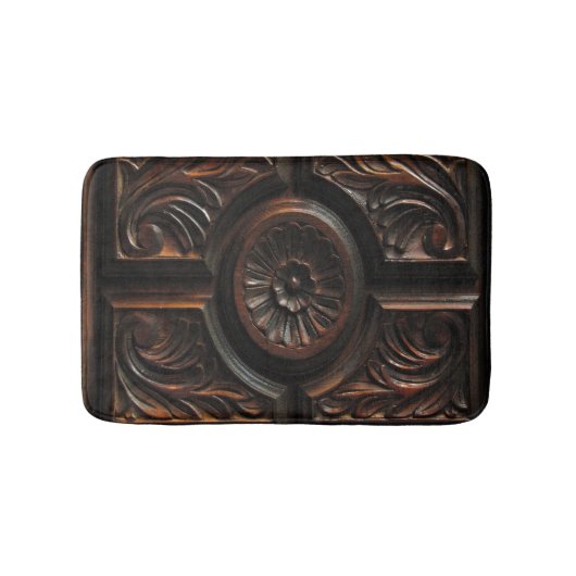 Wooden Carving Bath Mats Badmat (Voorkant)