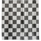 Wooden Checker Pattern Douchegordijn (Voorkant)
