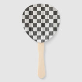 Wooden Checker Pattern Handwaaier (Voorkant)