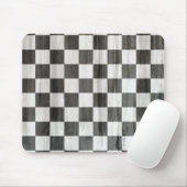 Wooden Checker Pattern Muismat (Met muis)
