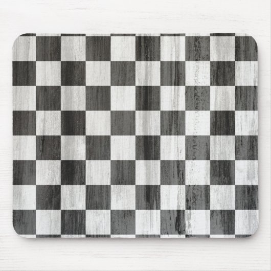 Wooden Checker Pattern Muismat (Voorkant)