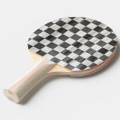 Wooden Checker Pattern Tafeltennisbatje (Voorkant Gekanteld)