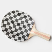 Wooden Checker Pattern Tafeltennisbatje (Zijkant)