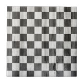 Wooden Checker Pattern Tegeltje (Voorkant)