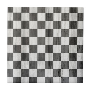 Wooden Checker Pattern Tegeltje