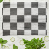 Wooden Checker Pattern Theedoek (Gevouwen)