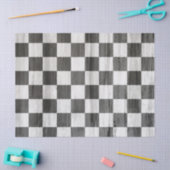 Wooden Checker Pattern Tissuepapier (Craft)