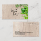 Wooden Chef board Catering Restaurant Visitekaartje (Voorkant / Achterkant)