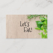 Wooden Chef board Catering Restaurant Visitekaartje (Voorkant)