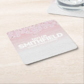 Wooden Cherry Blossom Rustic Kartonnen Onderzetters (Schuin)