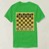 Wooden Chess board with figures T-shirt (Design voorkant)