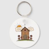 Wooden Church Sleutelhanger (Voorkant)
