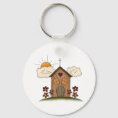 Wooden Church Sleutelhanger (Achterkant)