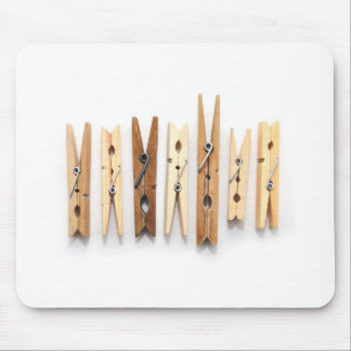 Wooden Clothespins Mousepad Muismat