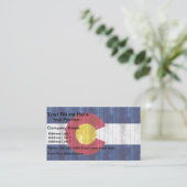 Wooden Coloradan Flag Visitekaartje (Staand voorkant)