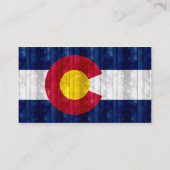 Wooden Coloradan Flag Visitekaartje (Achterkant)