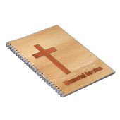Wooden Cross Christelijk Memorial Service Guest Bo Notitieboek (Rechterzijde)