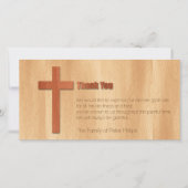 Wooden Cross Christelijk Sympathie Dank je H-kaart Bedankkaart (Voorkant)