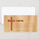 Wooden Cross Christelijk Sympathie Dank je H-kaart Bedankkaart (Voorkant / Achterkant)
