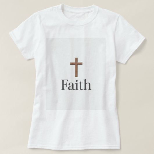 Wooden Cross Faith T-Shirt (Design voorkant)