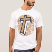wooden cross t-shirt (Voorkant)