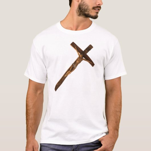Wooden Crucifix-T-shirt T-shirt (Voorkant)