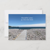 Wooden Dock Ocean Bridal Shower Kaart (Achterkant)