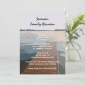 Wooden Dock op Lake Family Reunion Kaart (Staand voorkant)