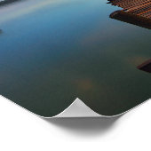 Wooden Dock Seascape in Colorful Sunset Poster (Hoek)