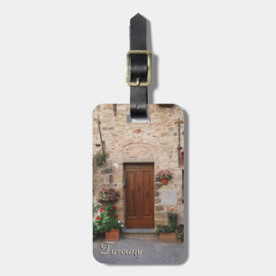 Wooden door Toscane Italië - Gepersonaliseerd Bagagelabel