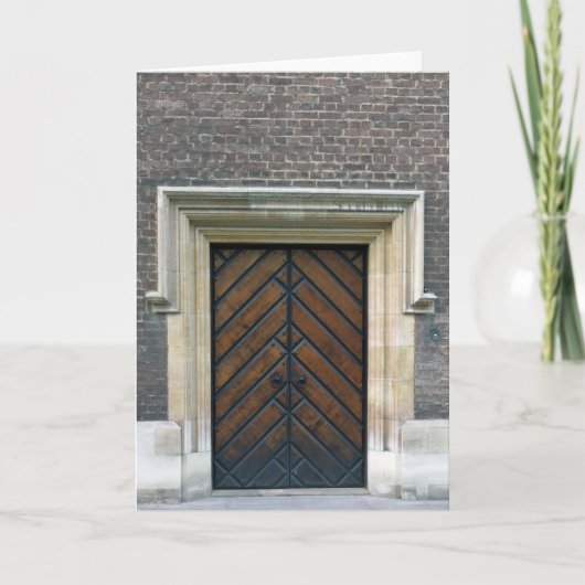 Wooden Doors - Wenskaart Londen Kaart (Voorkant)