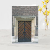 Wooden Doors - Wenskaart Londen Kaart (Gele Bloem)