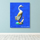 Wooden Ducks, weed Canvas Afdruk (Insitu (Houten vloer))