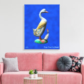 Wooden Ducks, weed Canvas Afdruk (Insitu (Woonkamer))