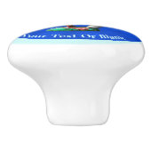 Wooden Ducks, weed Keramische Knop (Zijkant)