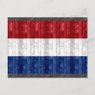 Wooden Dutch Flag Briefkaart