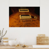 Wooden elektrische gitaar poster (Keuken)