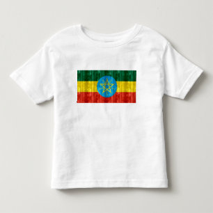 Wooden Ethiopian Flag Kinder Shirts