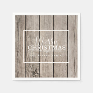 Wooden, feestdag servetten