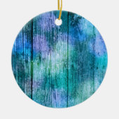 Wooden Fence Graffiti Paars Blue Green Turquoise Keramisch Ornament (Voorkant)