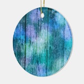 Wooden Fence Graffiti Paars Blue Green Turquoise Keramisch Ornament (Links)