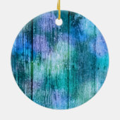 Wooden Fence Graffiti Paars Blue Green Turquoise Keramisch Ornament (Achterkant)