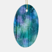 Wooden Fence Graffiti Paars Blue Green Turquoise Keramisch Ornament (Rechts)