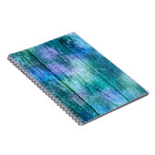 Wooden Fence Graffiti Paars Blue Green Turquoise Notitieboek (Rechterzijde)