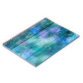 Wooden Fence Graffiti Paars Blue Green Turquoise Notitieboek (Linkerzijde)