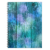 Wooden Fence Graffiti Paars Blue Green Turquoise Notitieboek (Voorkant)